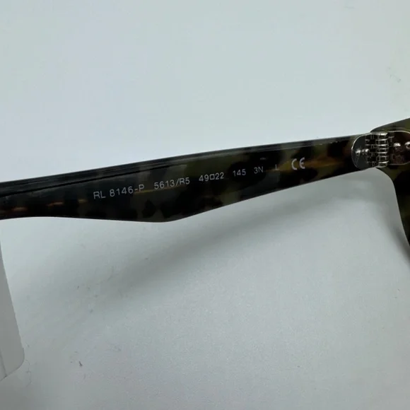 Ralph Lauren Sunglasses Women 0RL8146P 49 5613R5 Shiny Black on Spotty Havana